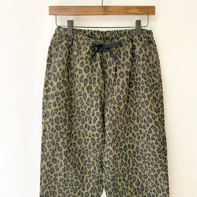 ティグルブロカンテ コットンナイロン レオパード タゴサクロングパンツ unisex