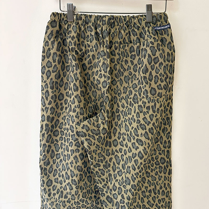 ティグルブロカンテ コットンナイロン レオパード タゴサクロングパンツ unisex