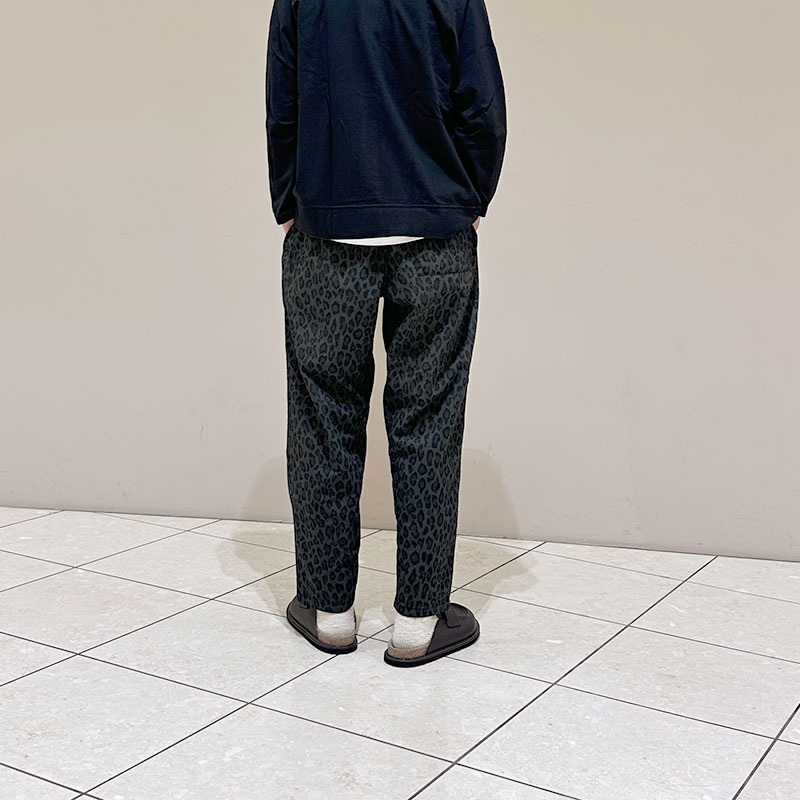 ティグルブロカンテ コットンナイロン レオパード タゴサクロングパンツ unisex
