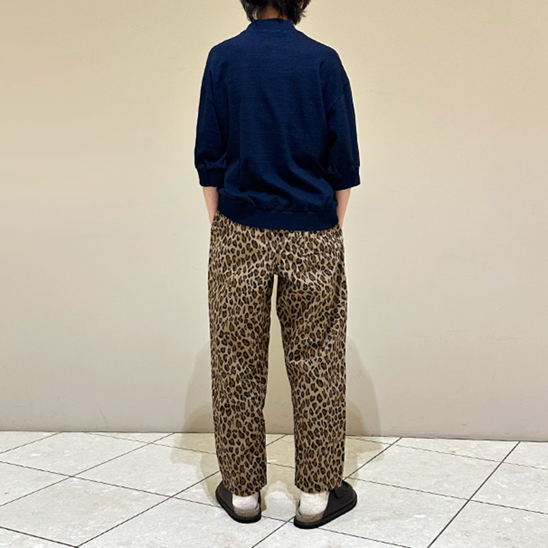 ティグルブロカンテ コットンナイロン レオパード タゴサクロングパンツ unisex
