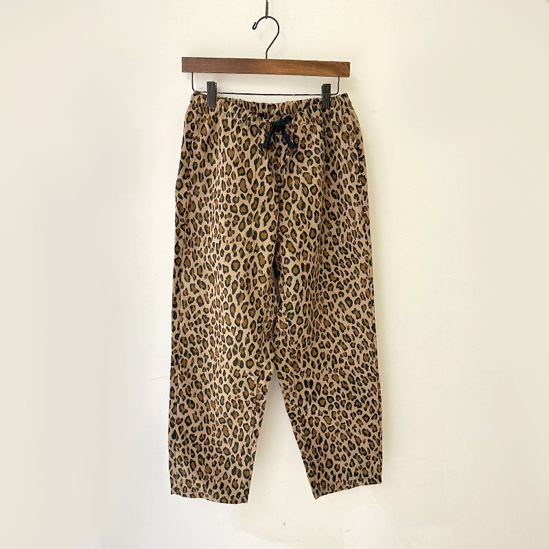 ティグルブロカンテ コットンナイロン レオパード タゴサクロングパンツ unisex