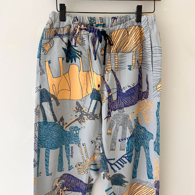 ティグルブロカンテ Lively animalsヘリンボン タゴサクパンツ unisex
