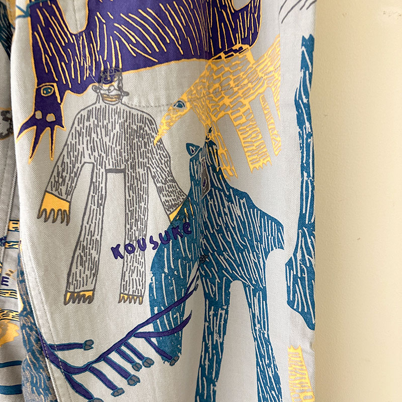 ティグルブロカンテ Lively animalsヘリンボン タゴサクパンツ unisex