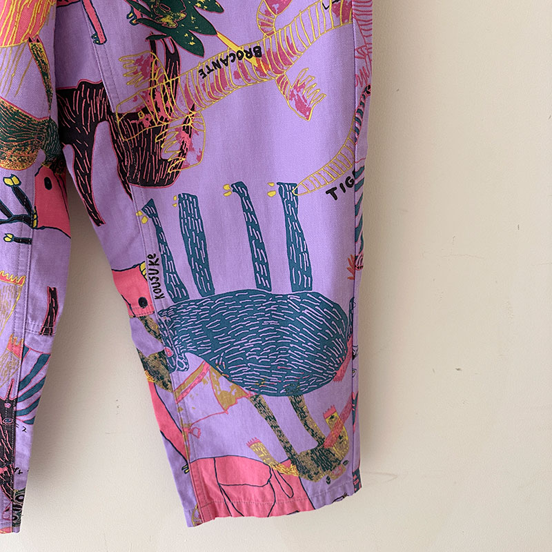 ティグルブロカンテ Lively animalsヘリンボン タゴサクパンツ unisex