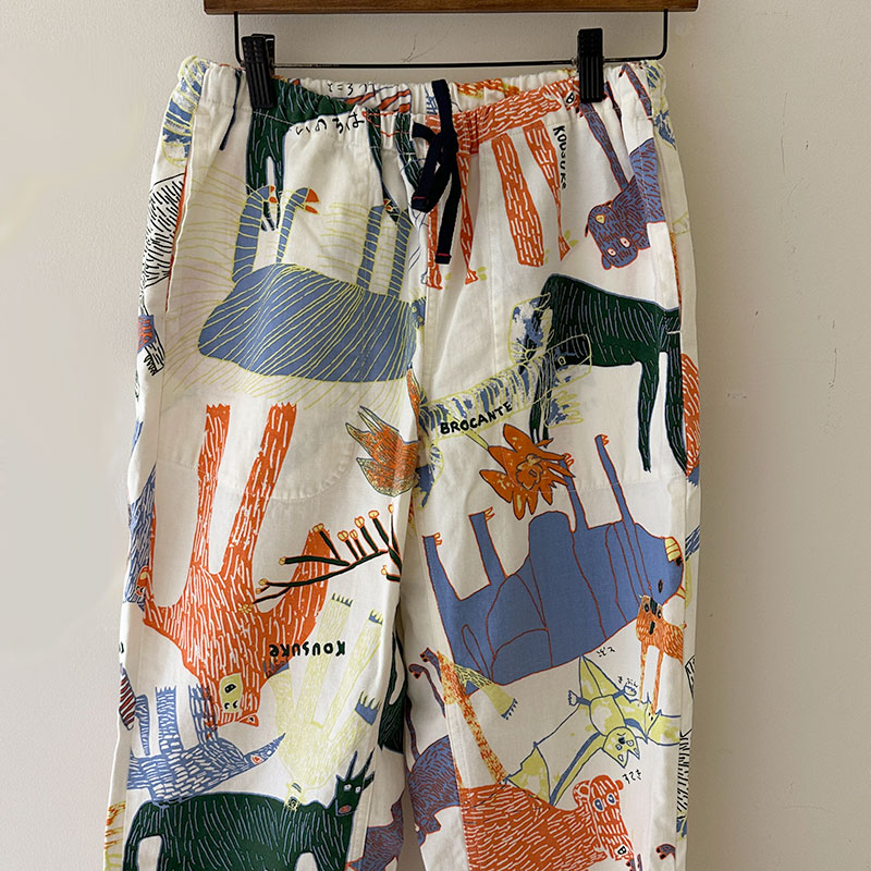 ティグルブロカンテ Lively animalsヘリンボン タゴサクパンツ unisex