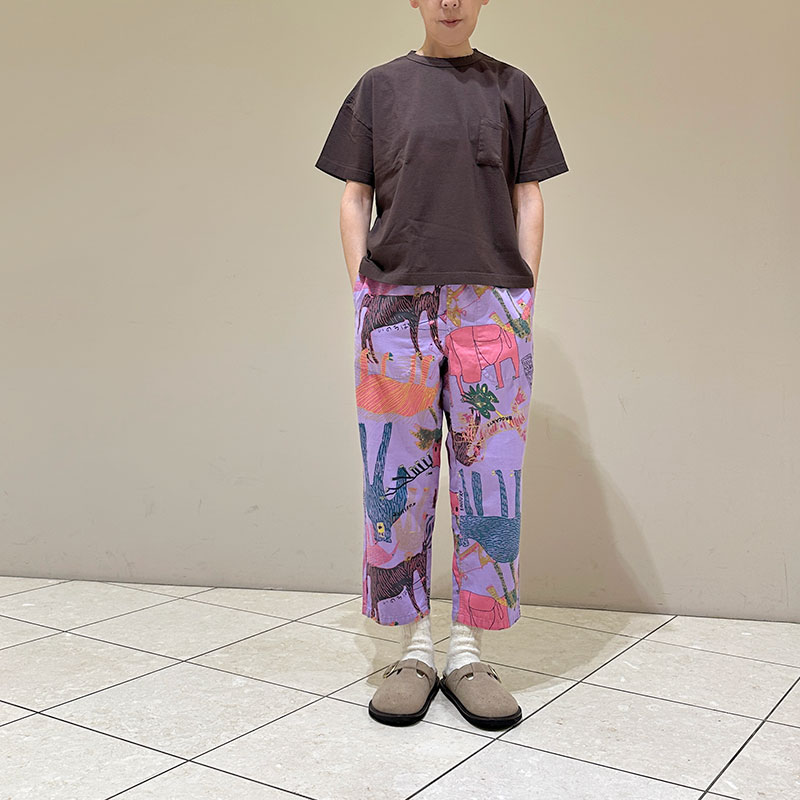 ティグルブロカンテ Lively animalsヘリンボン タゴサクパンツ unisex