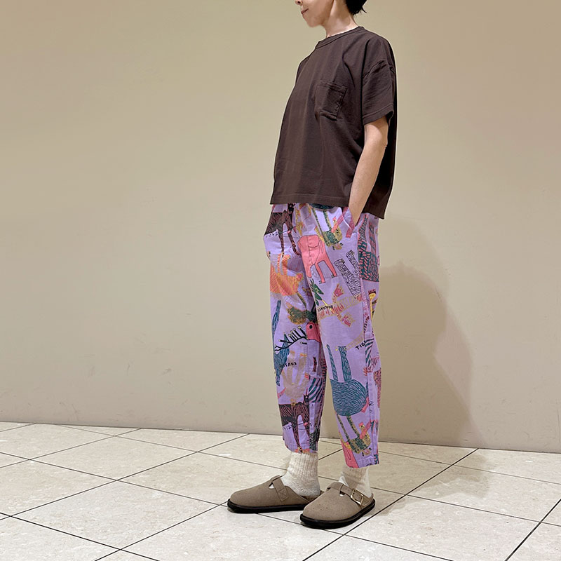 ティグルブロカンテ Lively animalsヘリンボン タゴサクパンツ unisex