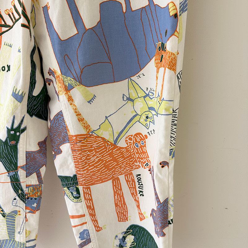 ティグルブロカンテ Lively animalsヘリンボン タゴサクパンツ unisex