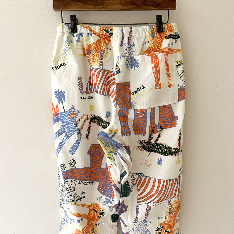 ティグルブロカンテ Lively animalsヘリンボン タゴサクパンツ unisex