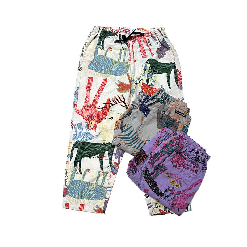 ティグルブロカンテ Lively animalsヘリンボン タゴサクパンツ unisex