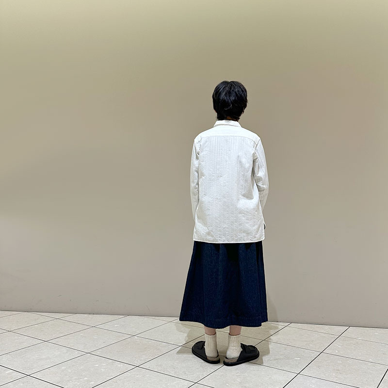 ティグルブロカンテ コットンレース ショールカラーロングシャツ unisex