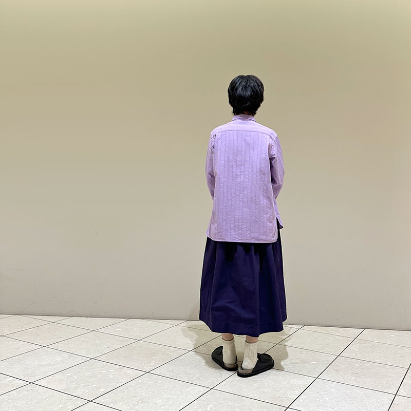 ティグルブロカンテ コットンレース ショールカラーロングシャツ unisex