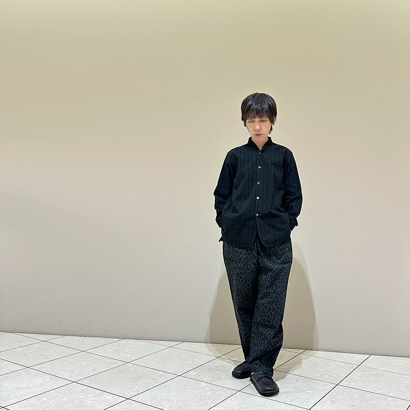 ティグルブロカンテ コットンレース ショールカラーロングシャツ unisex