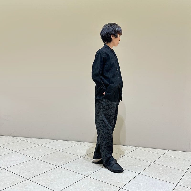 ティグルブロカンテ コットンレース ショールカラーロングシャツ unisex