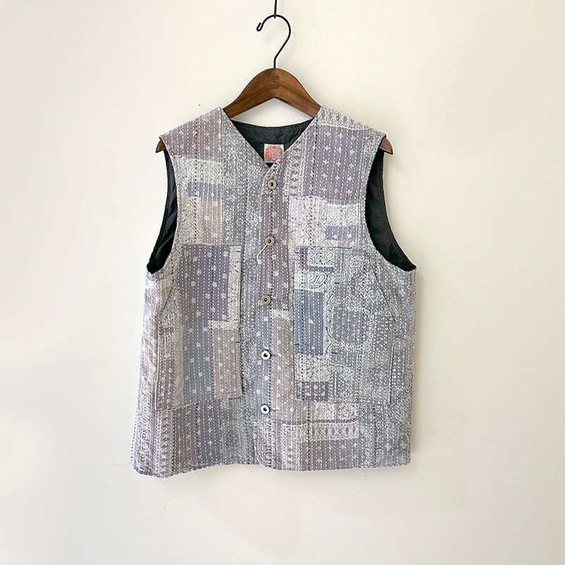 FUNSET OF ART ファンセットオブアート ブリーチバンダナパッチワークカバーベスト