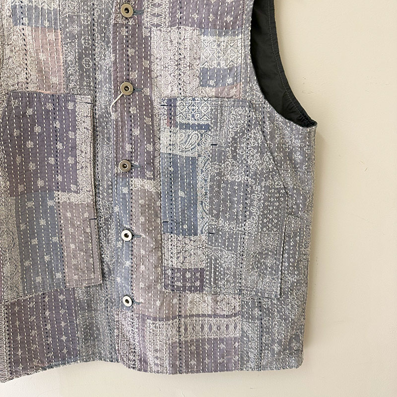 FUNSET OF ART ファンセットオブアート ブリーチバンダナパッチワークカバーベスト