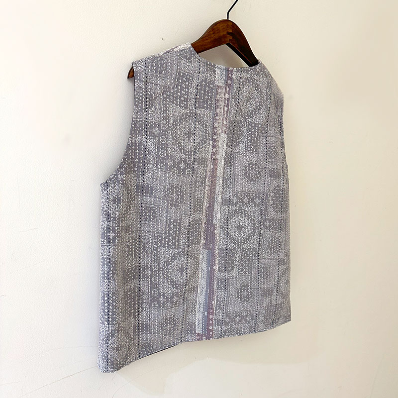 FUNSET OF ART ファンセットオブアート ブリーチバンダナパッチワークカバーベスト