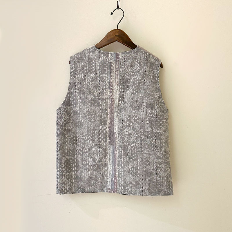 FUNSET OF ART ファンセットオブアート ブリーチバンダナパッチワークカバーベスト