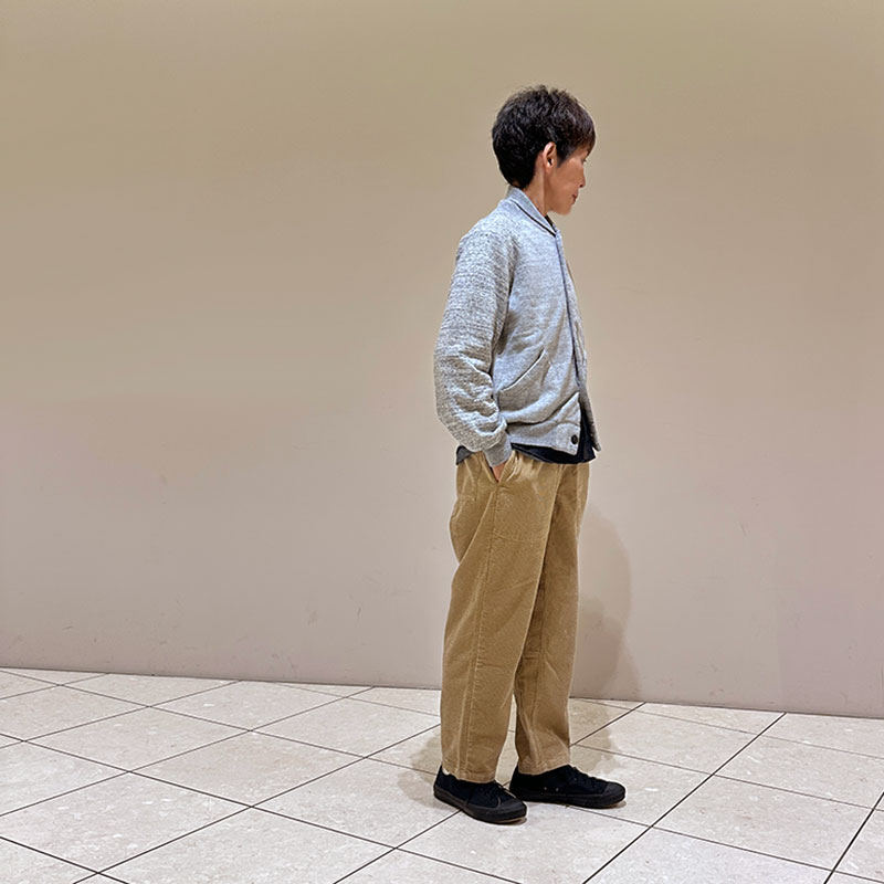 ティグルブロカンテ vintage杢グレー裏毛 ベースボールジャケット unisex