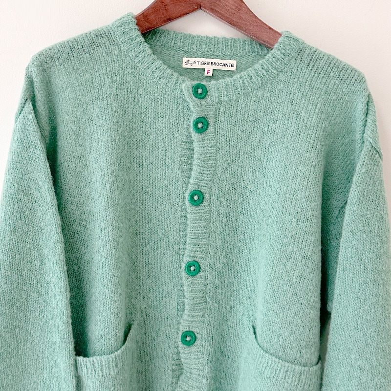 ティグルブロカンテ Babyアルパカ Wポケットカーディガン unisex