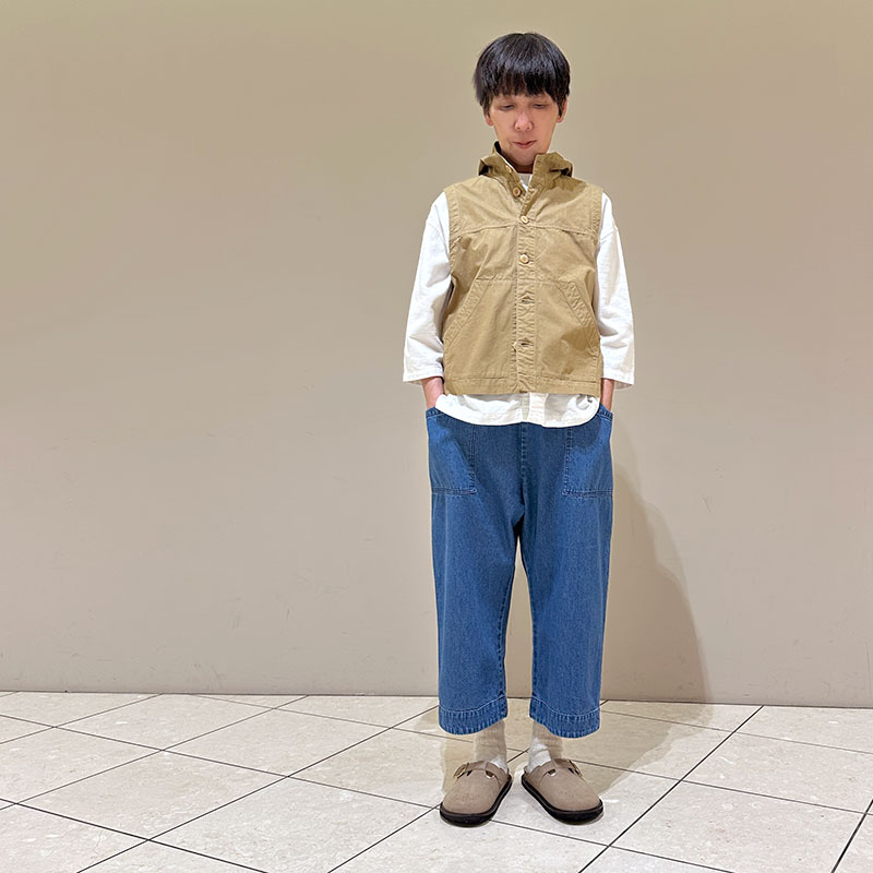 ティグルブロカンテ 10ozデニム ミャオ9分丈パンツ Fade