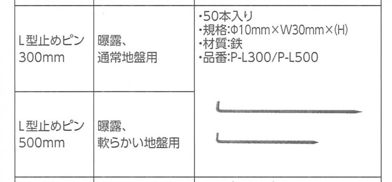 ���𥷡�����L���ԥ�D10xL300mm����50��