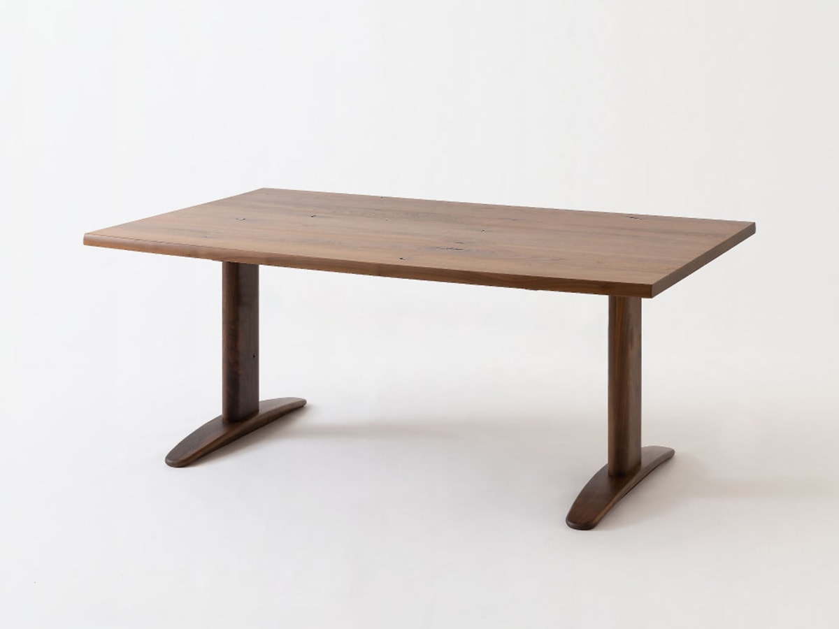 飛騨産業テーブル LDタイプ/レギュラータイプ 天板：片側R形天板 幅1600/1800【森のことば walnut】モリノコトバ SW384F～パパネッツ便・ヤマトHC便～