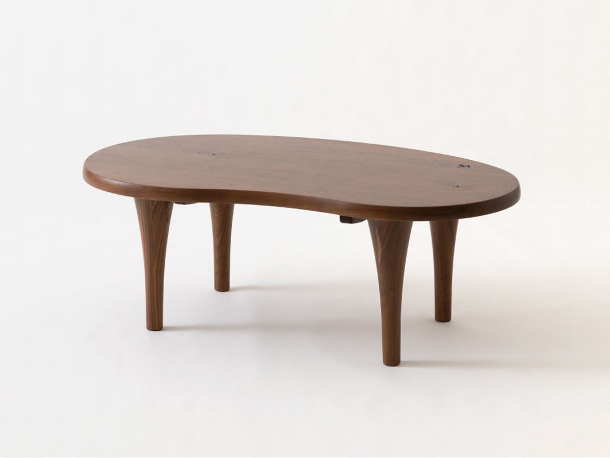 飛騨産業豆型リビングテーブル レギュラータイプ/ハイタイプ 幅1100/1450【森のことば walnut】モリノコトバ SW116T～パパネッツ便・ヤマトHC便～