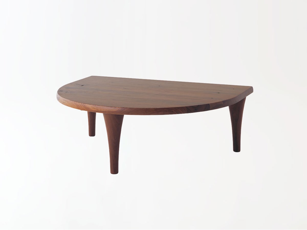 飛騨産業半円形リビングテーブル レギュラータイプ/ハイタイプ 幅1040/1500【森のことば walnut】モリノコトバ SW105T～パパネッツ便・ヤマトHC便～