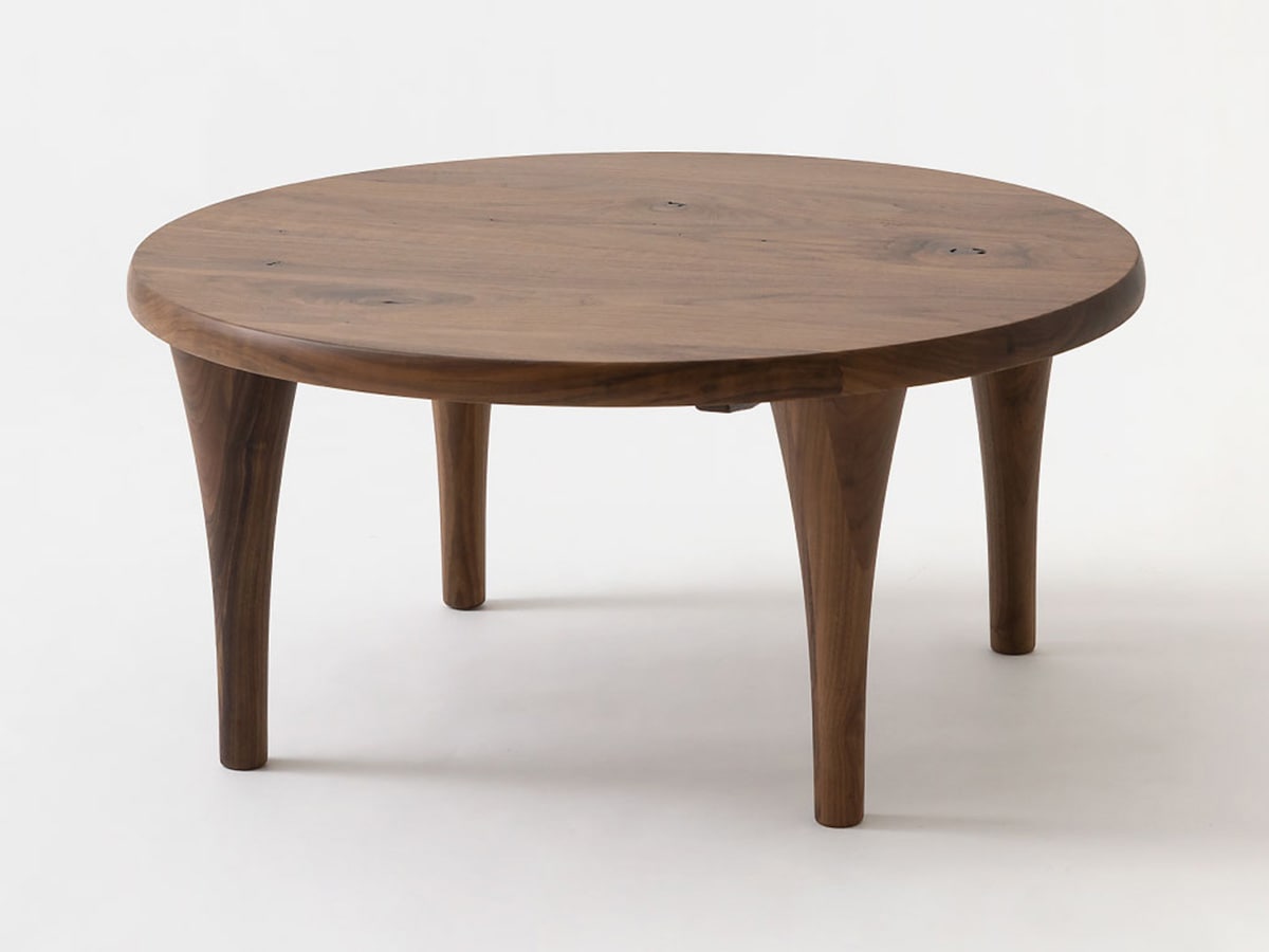 飛騨産業円形リビングテーブル【森のことば walnut】モリノコトバ SW110H～パパネッツ便・ヤマトHC便～