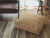 インドの天然素材を使用した手織り60ｘ60ｃｍプフクッション【アラントン】|雑貨（その他）|雑貨