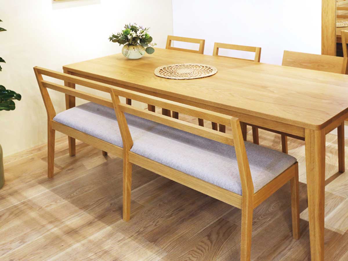 高野木工 ダイニング ベンチ 幅1250/1350/1450【PLAIN】プレーン