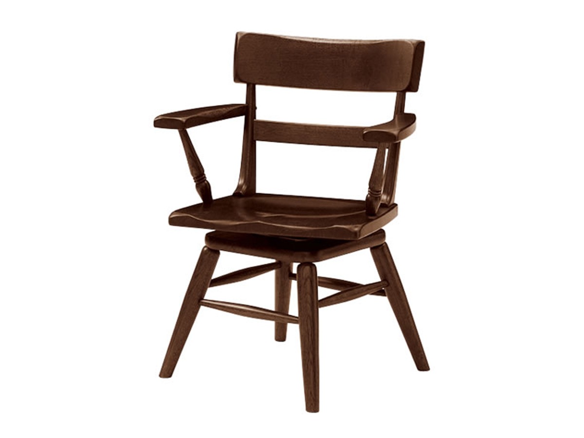 柏木工 木製ダイニングチェア アームチェア ヴィンテージ 柏木工回転アームチェア