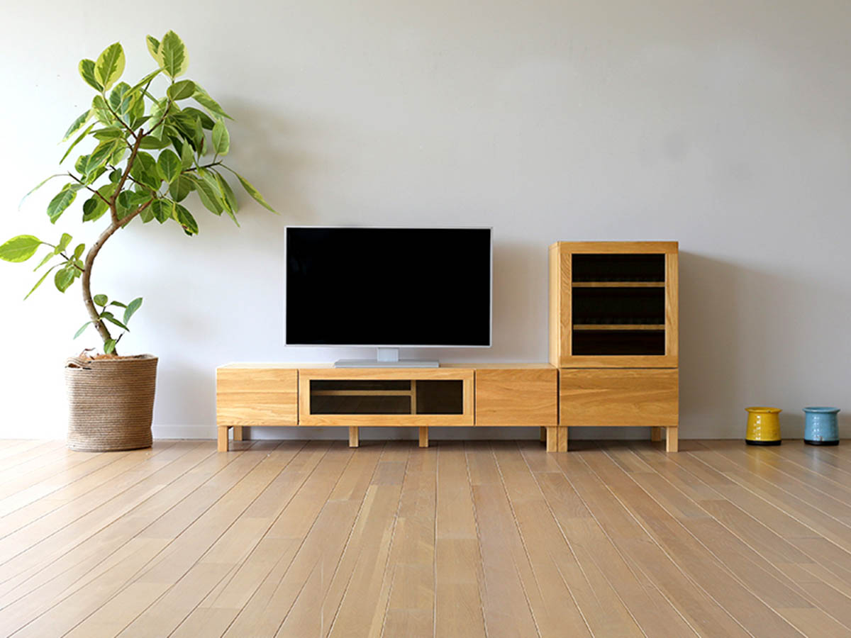 高野木工 TVボード ホワイトオーク 幅1200/1420/1640/1800/2000 【LECCE】 レッチェ~パパネッツ便~