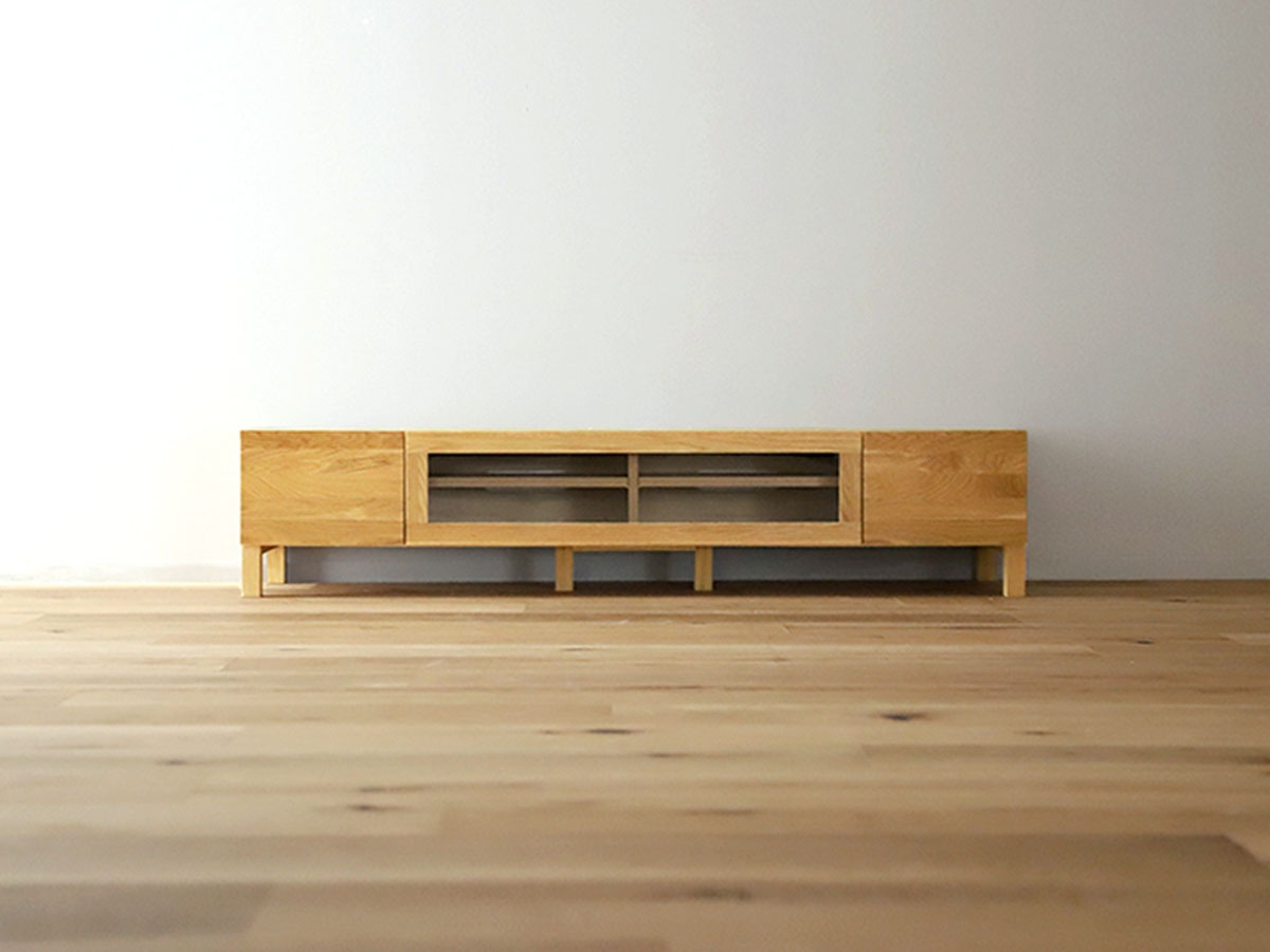 高野木工 TVボード ホワイトオーク 幅1200/1420/1640/1800/2000 【LECCE】 レッチェ~パパネッツ便~