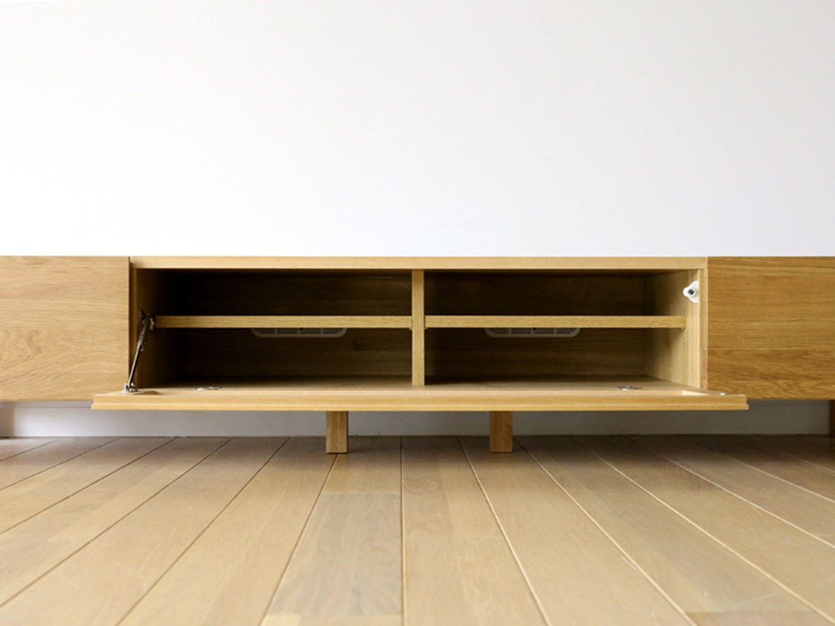 高野木工 TVボード ホワイトオーク 幅1200/1420/1640/1800/2000 【LECCE】 レッチェ~パパネッツ便~