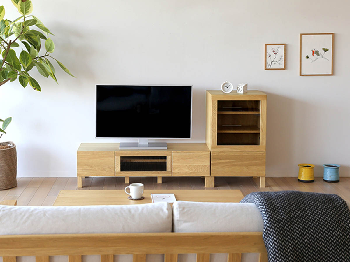 高野木工 TVボード ホワイトオーク 幅1200/1420/1640/1800/2000 【LECCE】 レッチェ~パパネッツ便~