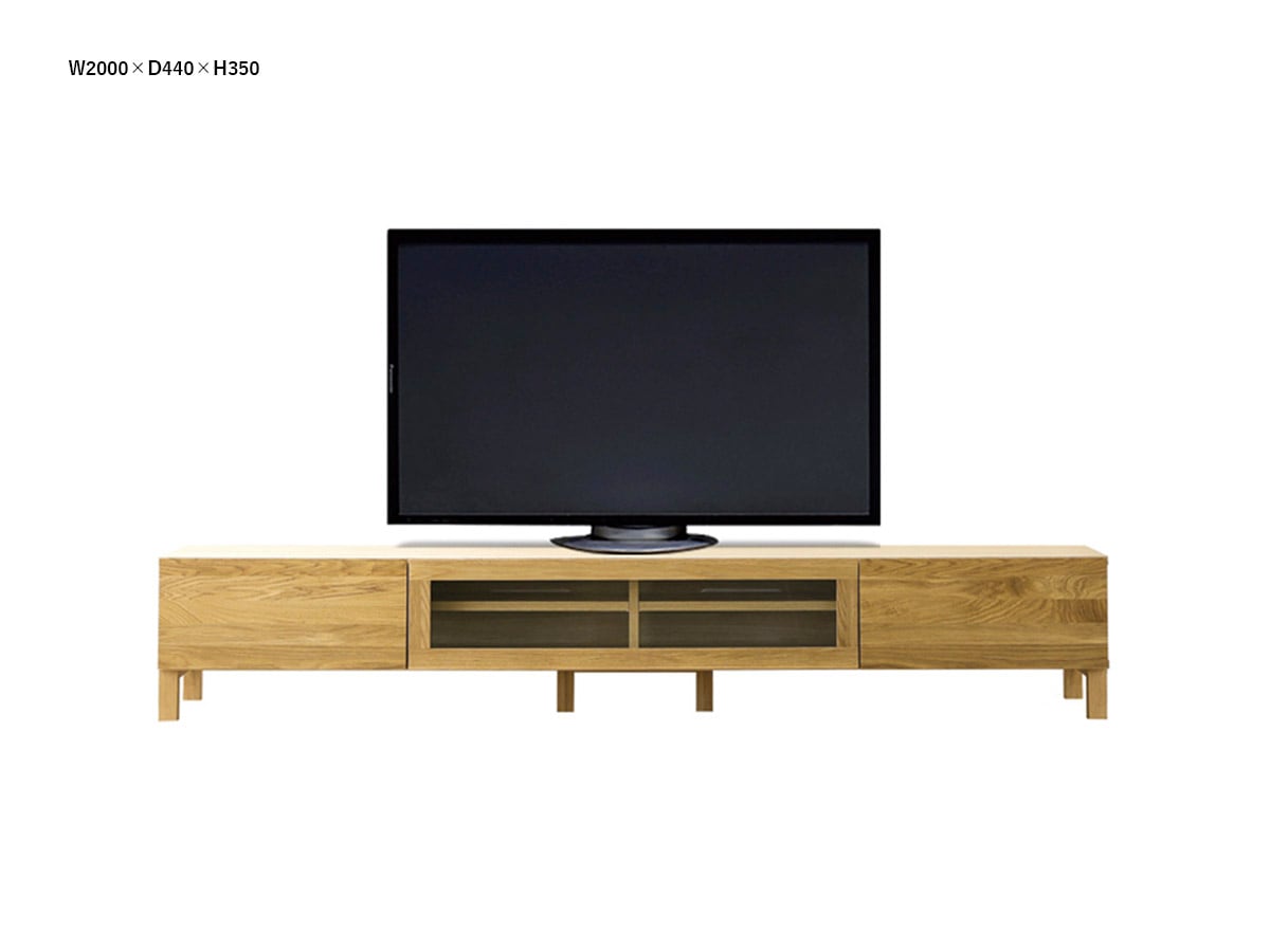 高野木工 TVボード ホワイトオーク 幅1200/1420/1640/1800/2000 【LECCE】 レッチェ~パパネッツ便~
