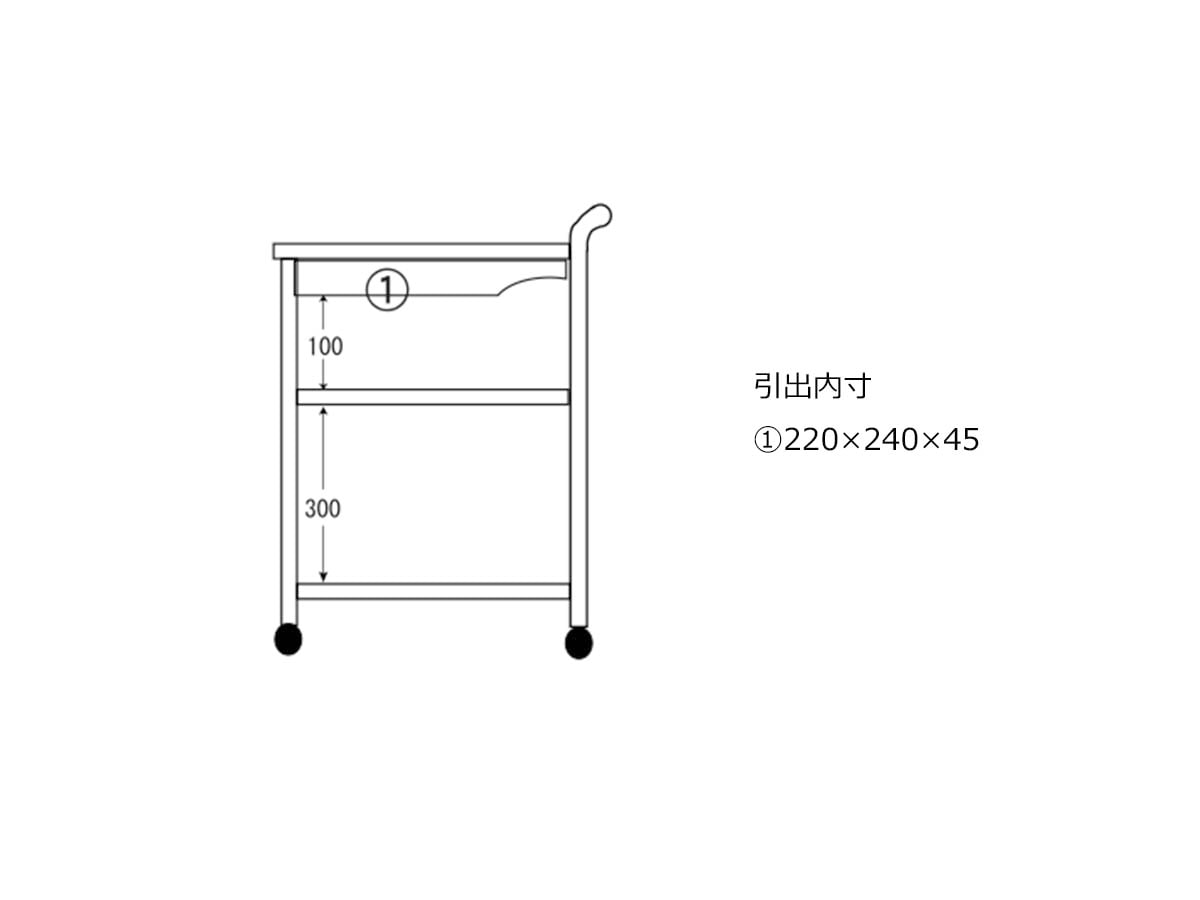 曙工芸 リビングワゴン(組立品)【WAGON】ワゴン WA-13~佐川急便~