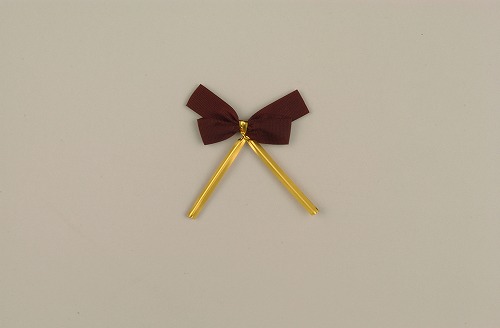 茶（小）リボンヘッダー