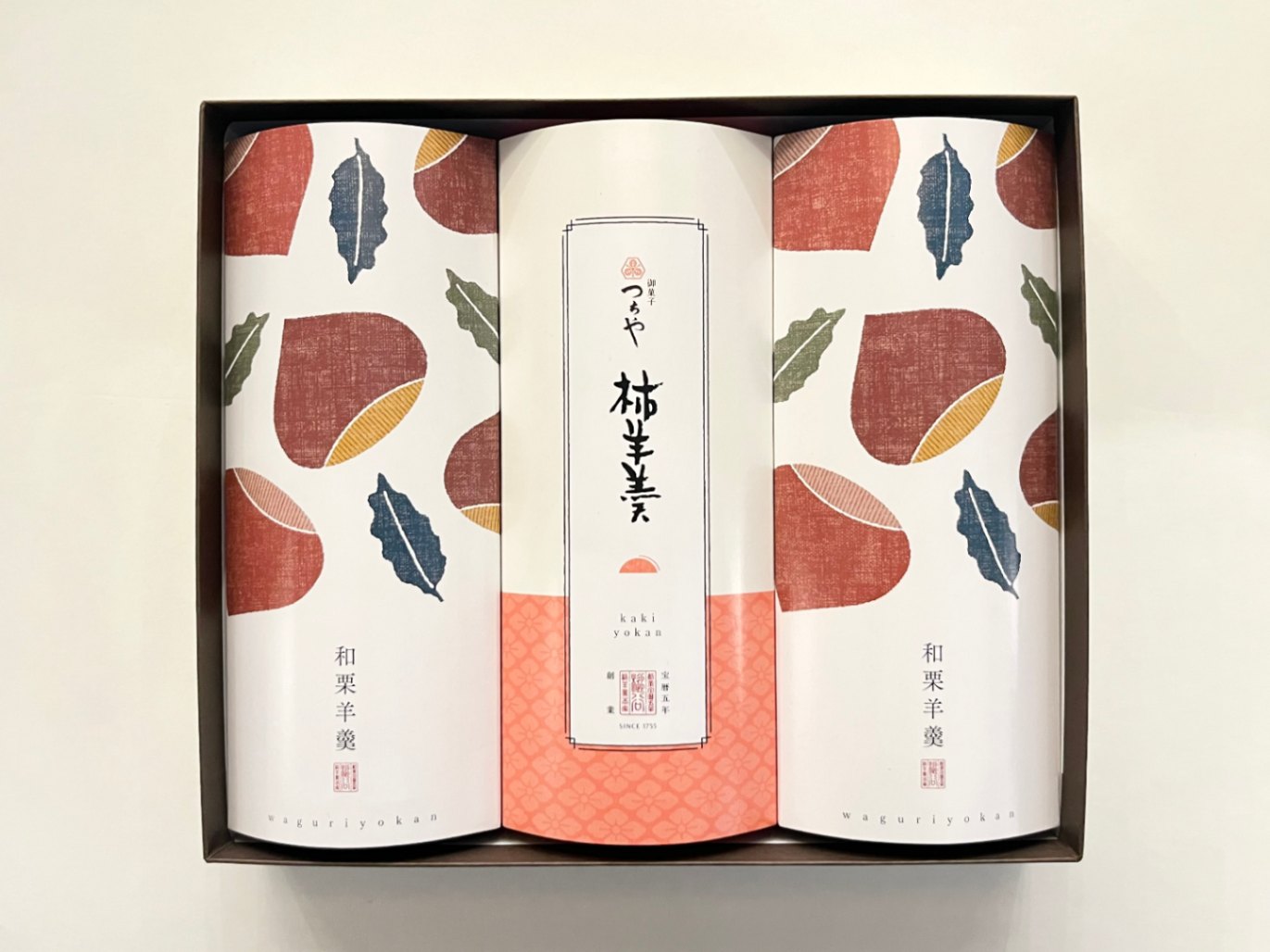 柿羊羹①・和栗羊羹②詰合せ3本入