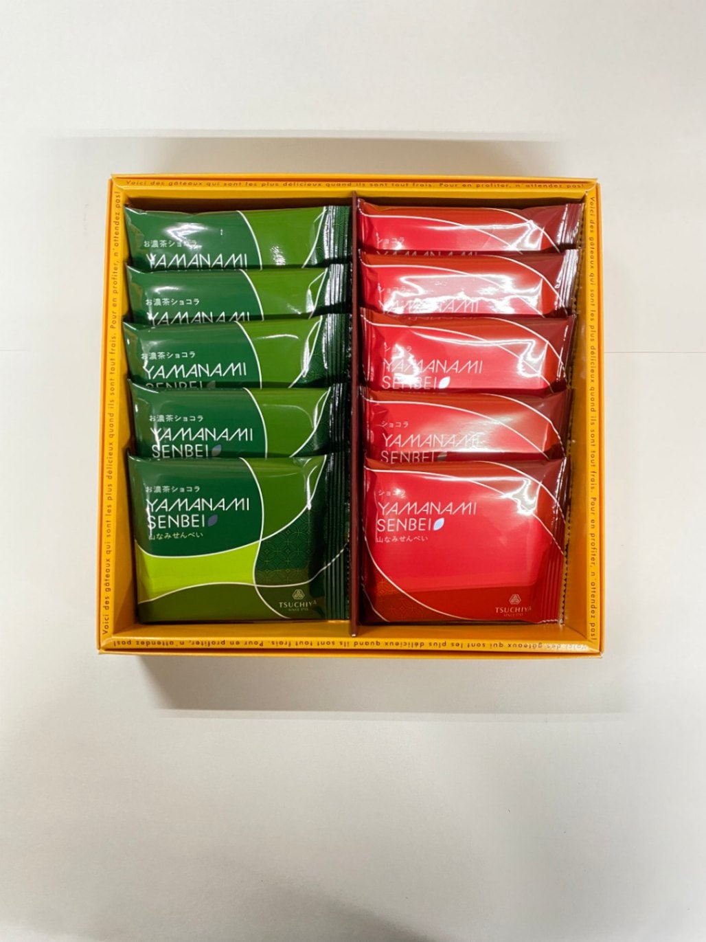 ショコラ山なみせんべい/お濃茶ショコラ山なみせんべい10枚入