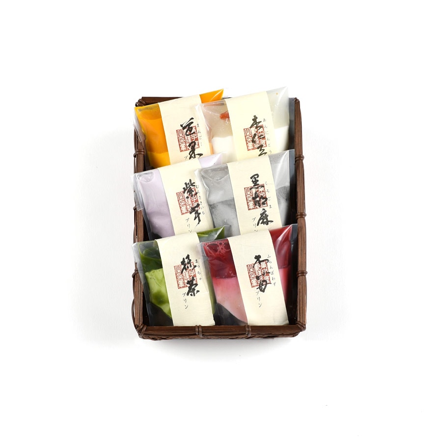 プリンおススメ6個盛（アジロ籠入）（自配）