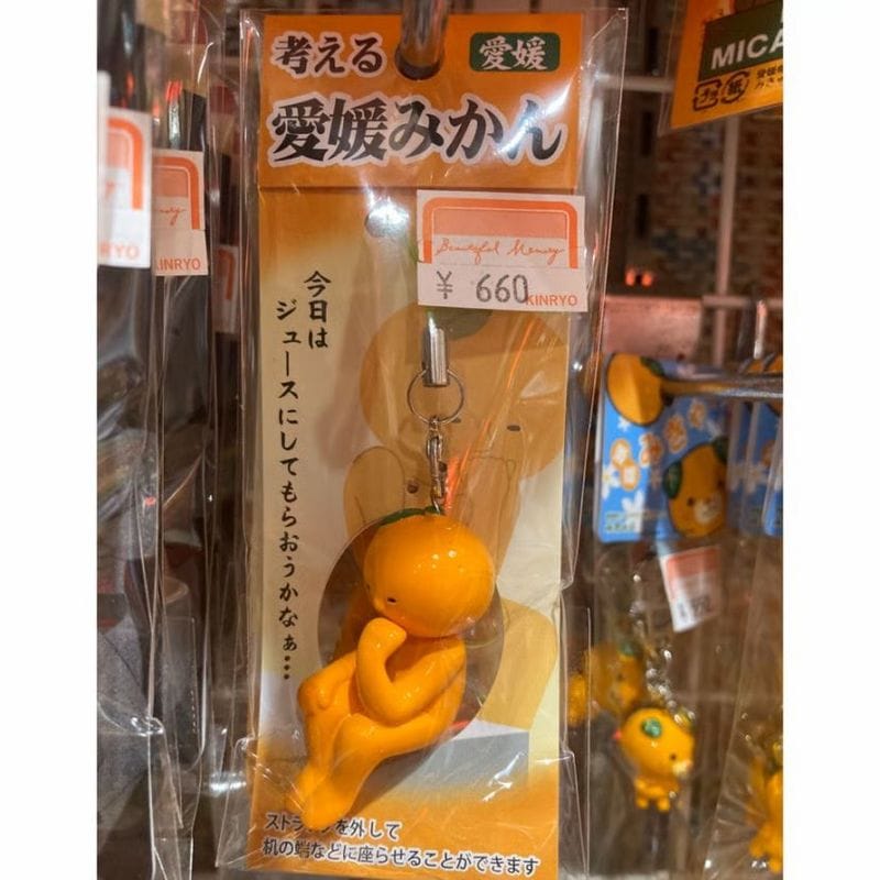 考える愛媛みかん根付