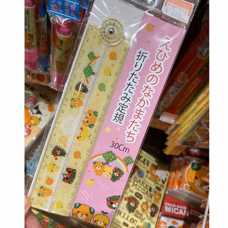 愛媛のなかまたち30㎝折りたたみ定規