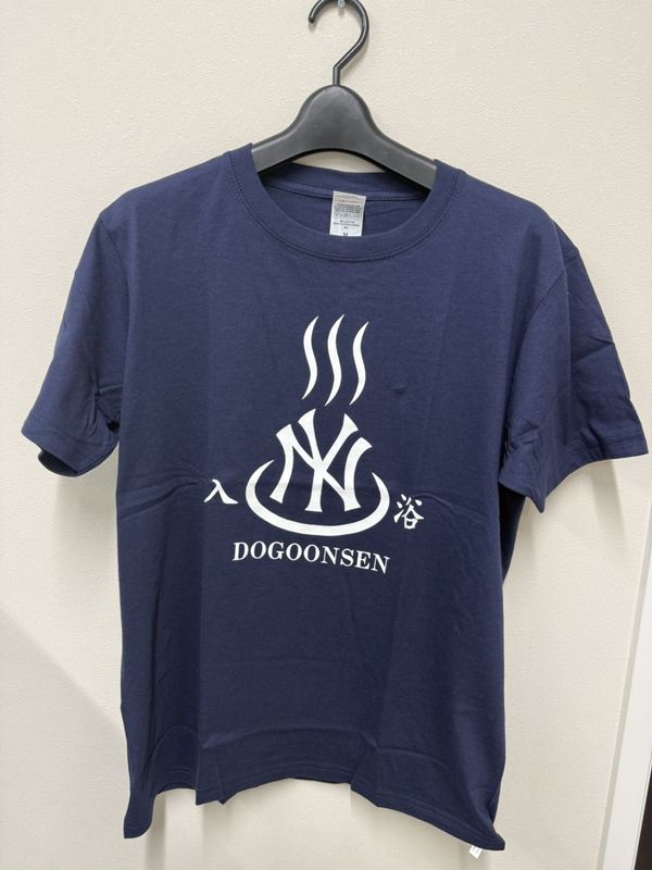 NY　入浴DOGOONSEN　Tシャツ　ネイビー