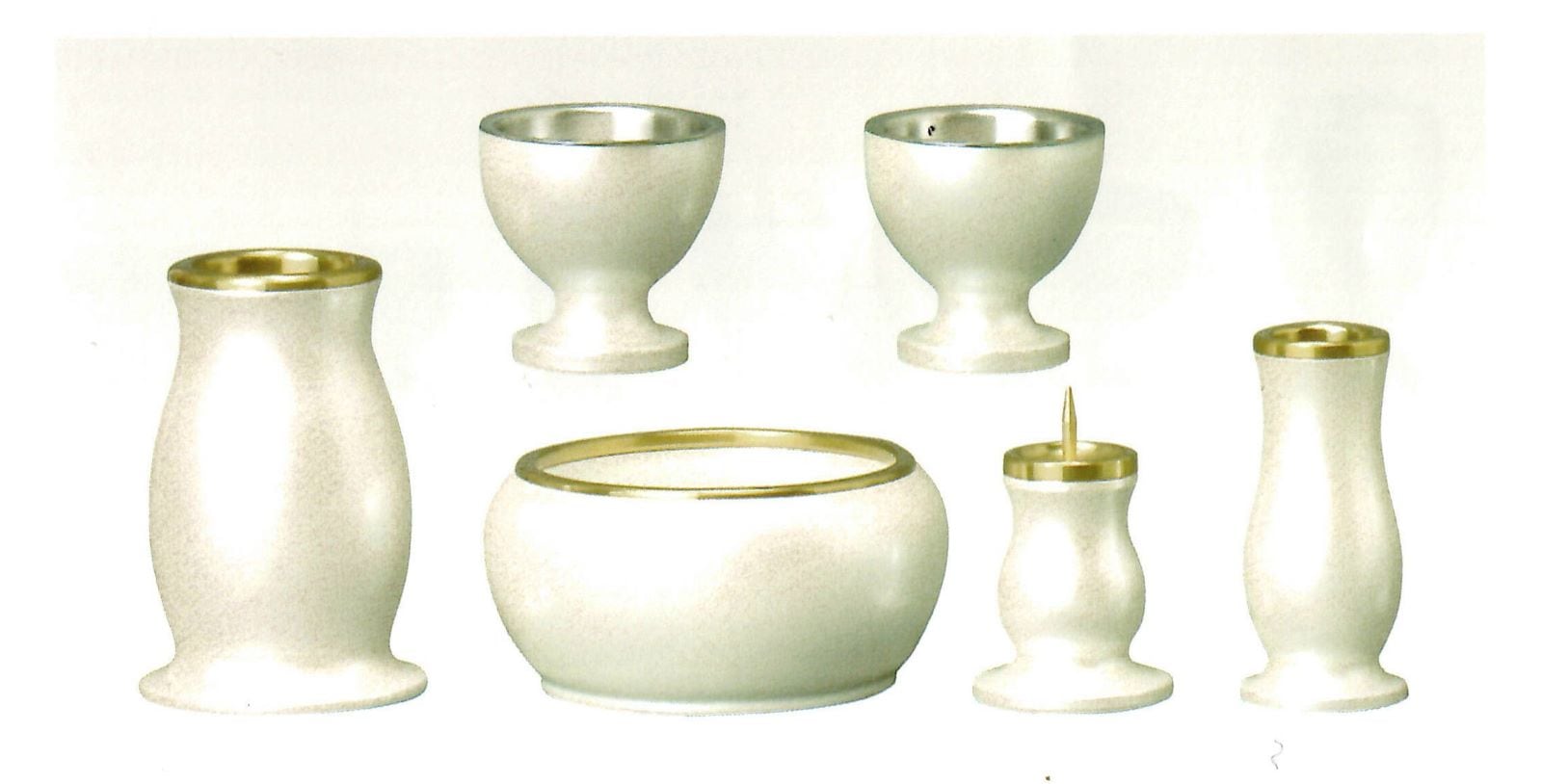 ルミエール６点セット【パールホワイト3寸】