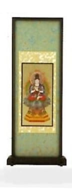 スタンド掛軸【黒檀/あさぎ/ミニ】