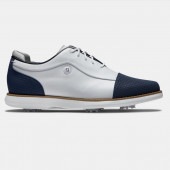 FootJoy Traditions Cap Toe Women's Golf Shoes-White / Navy եåȥ祤 ȥǥ å ȥ ǥ  塼