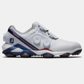 FootJoy Tour Alpha Triple BOA Golf Shoes (White/Red) եåȥ祤 ĥ ե ȥץ ܥ  塼 55542